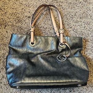 Michael Kors, metallic silver/gray shoulder bag